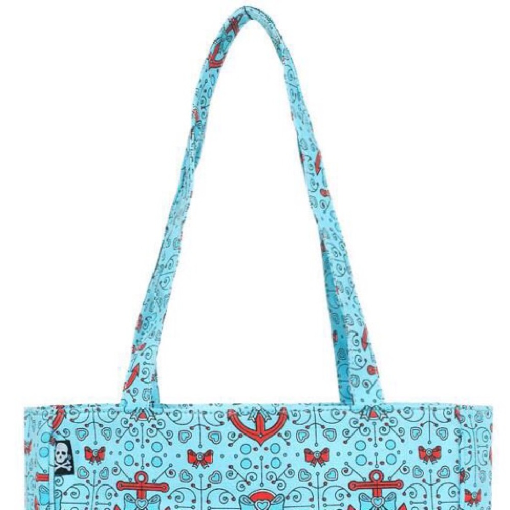 🌺Sourpuss Turquoise Lovely Anchors Tote Bag - Picture 4 of 7